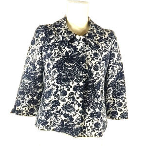 Talbot's Petite Women's Jacket Size 2 Black White Lined Short Snaps